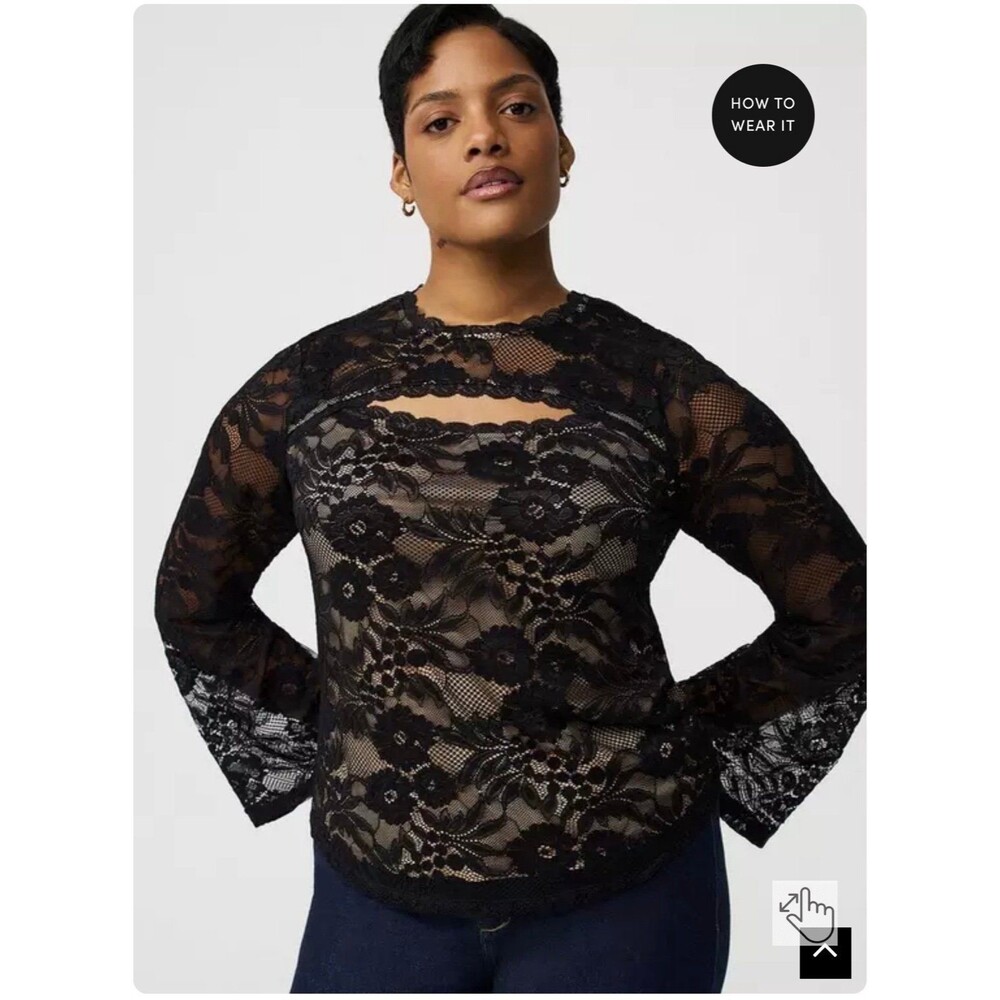 Torrid Keyhole Lace Top - Picture 4 of 4